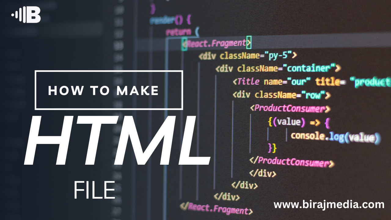 How to Make an HTML File