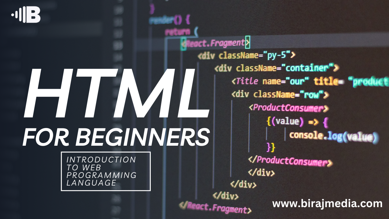 Introduction to Web Programming: HTML Review